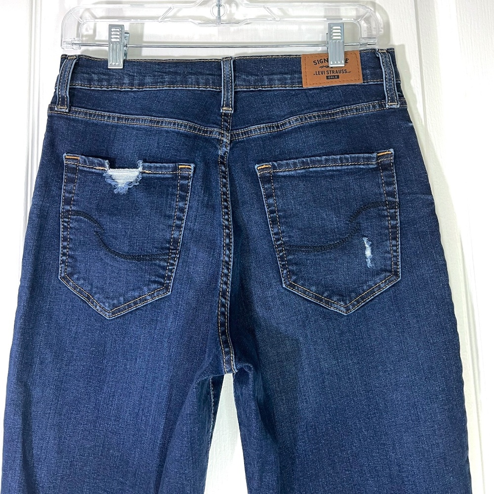 Levi's Skinny Jeans Waterless Stretch Denim Distressed Blue Jeans Size 29